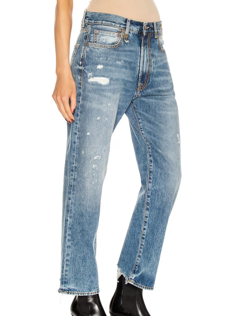 R13 Boyfriend Jeans Size 23 - Picture 4 of 13